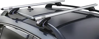 Produktbild von ECO Dachträger Alubase 120 cm für offene Reling, 90 kg Traglast Aluminium Relingträger, ovaler Grundträger abschließbar mit T-Nut 20 mm für Dachbox und Fahrradträger