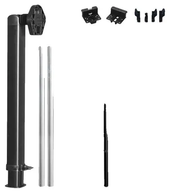 Produktbild von Tischbein, höhenverstellbar, leichtes Aluminiumlegierung, schwarz