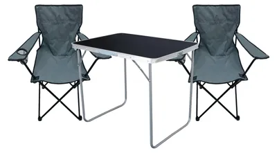 3-tlg Camping Set Gartenmöbel Campingtisch 2 Campingstuhl Klappstuhl