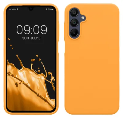 Produktbild von kwmobile Handyhülle für Samsung Galaxy A15 5G Hülle - Case Silikon - Kabelloses Laden - Schutzhülle Cover in Fruity Orange