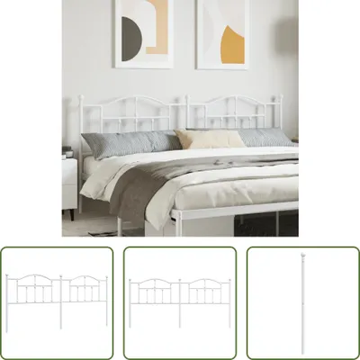 Produktbild von The Living Store Kopfteil Metall Weiß 200 cm