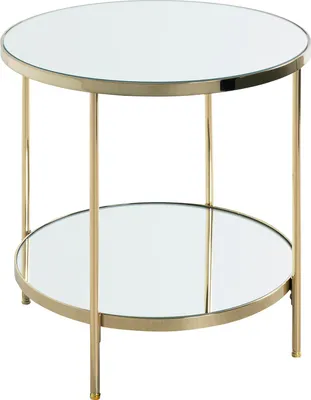 Produktbild von HAKU Beistelltisch vermessingt - Metall, Spiegel 5 mm, B/H/T: 45x46x45 cm