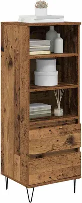 Obrázok produktu pre vidaXL Vysoká doska so zásuvkami z regenerovaného dreva 40 x 36 x 110 cm materiál na báze dreva