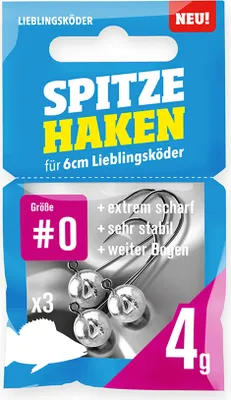 Produktbild von Lieblingsköder spitze Haken 4g #0