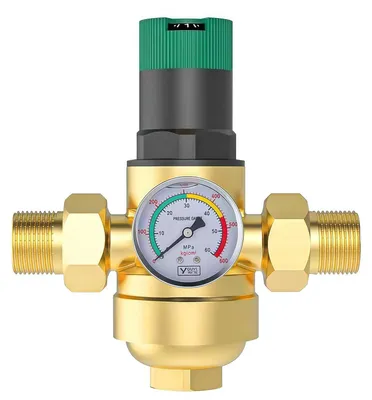 Image de Solidchoice - Régulateur de pression d'eau avec manomètre et filtre, 1 pouce