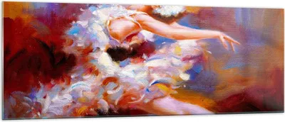 Produktbild von Bilder auf glas - Balletttänzer tanzen - 140x50cm - Glasbilder - Wandbilder - Kunstdruck - zum Aufhängen bereit - Wanddekoration aus Glas - Glas Bilder - Wandbild auf Glas - Einteilig - GAB140x50-3463