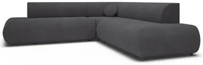 Obrázek produktu pro Selsey Armone – rohová sedačka s úložným prostorem a možností rozložení na lůžko, tvar L, barva grafitová, šířka 265 cm, provedení pro pravostranné uspořádání