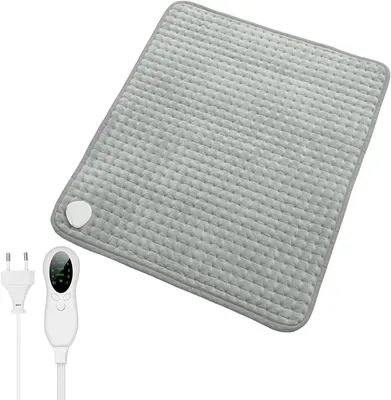 Productafbeelding van Elektrische verwarmingskussen XL, 50 x 60 cm, met 10 warmtestanden, bedieningspaneel en snelle elektrische verwarming, geschikt voor buik, rug, nek en schouders