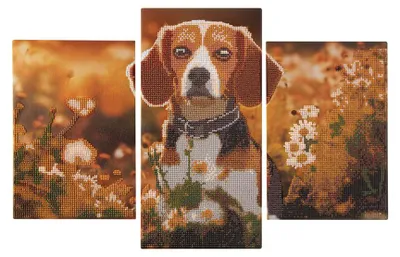 Produktbild von Creative Craft Group Diamond Painting Triptychon Hund Bastelset