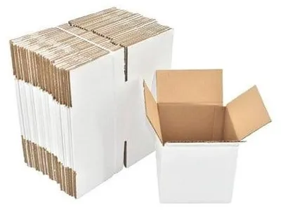 Produktbild von Faltkartons Kartonbox zum Verpacken 150 x 150 x 150 mm weiß, 50 Stück