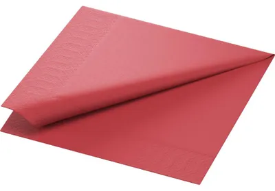 Image de Serviettes Duni bordeaux 40x40cm 3 plis 250 pièces