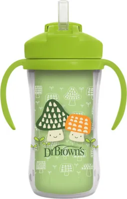 Produktbild von Thermoflasche mit Strohhalm 300 ml Grün / Dr. Brown's