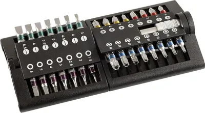 Obrázek produktu pro kwb 107100, Cross, Plochý, Phillips, Křížový, Ocel, ISO 1173, 25,4 / 4 mm (1 / 4"), Šestihranný, Blistr