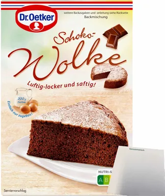 Produktbild von Dr. Oetker Schoko Wolke Backmischung (455g Packung) + usy Block