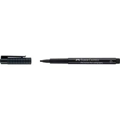 Produktbild von Faber-Castell Tuschestift Pitt Artist Pen Calligraphy schwarz, Tinte auf Pigmentbasis, Schwarz, Schwarz, Polypropylen (PP), Rund, 2.5 mm