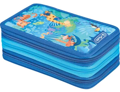Produktbild von herlitz Schüleretui TriCase "Jungle Safari" 31-teilig