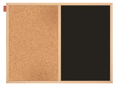 Produktbild von DUO MEMOBE Kreidetafel aus Kork, schwarz, 60 x 40 cm