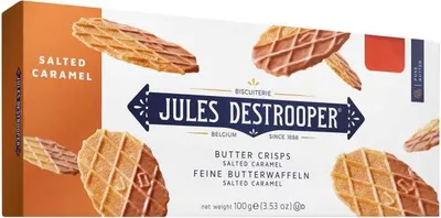 Produktbild von Jules Destrooper Feine Butterwaffeln Salted Caramel 100g