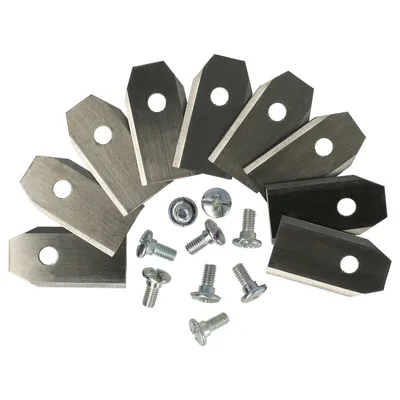 Produktbild von vhbw 9x Ersatz-Messer kompatibel mit Yard Force MB800, MB400, NX60i, NX80i, NX100i, Mowbest 805, EasyMow 260B Rasenmäher - Ersatzklinge Silber, Stahl