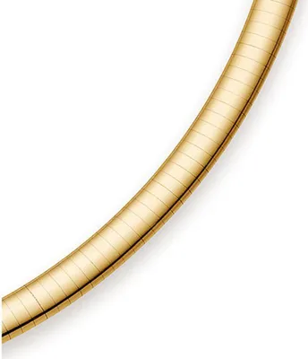 Produktbild von 6mm Halsreif Omegareif Omegakette 750 Gold Gelbgold Goldkette 50cm Damen