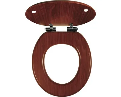 Image de siège de toilette bois LYRA. WALNUT, tombant lentement