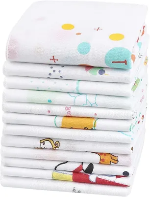 Productafbeelding van Kinderzakdoeken Katoen - Baby slabbertjes - Dagelijks Gebruik - Dubbele laag gaas - 35x35 cm - Multikleur