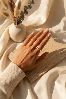 Produktbild von Lundholm Ring Damen Vergoldet my Linda – Edelstahl 18K Gold PVD – Minimalistisch Verstellbar One Size – Hypoallergen  Jewellery