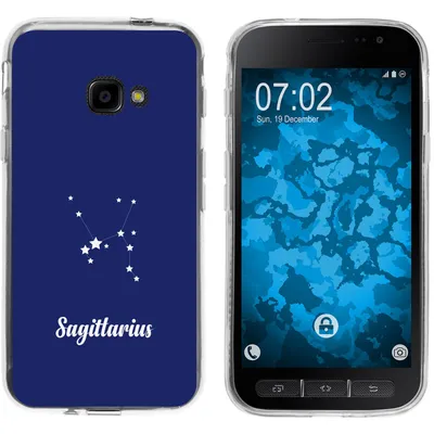 Produktbild von PhoneNatic Case kompatibel mit Samsung Galaxy Xcover 4 / 4s Silikon-Hülle SternzeichenSagittarius M5