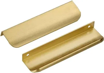 Zdjęcie produktu dla Ukryte uchwyty do drzwi meblowych, 10 sztuk, złote, 150 mm, aluminium