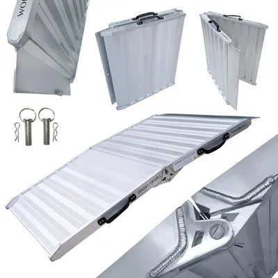 Produktbild von WORHAN® Laderampe Rampe Aluminium Klappbare Schwerlastrampe rutschfest Motorrad 145cm (400kg) HR145
