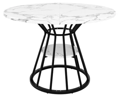 Produktbild von Runder Esstisch - Runder Tisch - Küchentisch - Frühstückstisch - Ausziehbarer Tisch - 100x100x76 cm