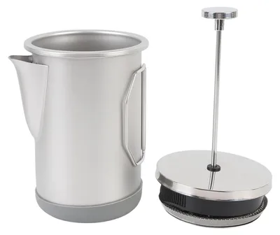 Obrázek produktu pro Omgoods - French Press 1000 ml - Přenosný kávovar - Konstrukce z nerezové oceli - Odolný design - Elegantní a funkční - Vhodný pro kempování - Kávovar French Press