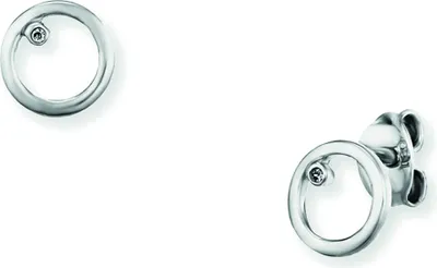 Produktbild von cai Ohrstecker 925 Sterling Silber rhodiniert Zirkonia Kreis