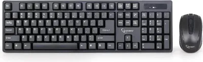 Produktbild von Gembird Kabellose Tastatur und Maus Set - US-Layout, Schwarz