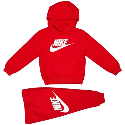 Produktbild von Nike Kids 86l135 Fleece Langarm-set Rot 6-7 Years Jungen Rot 6-7 Years