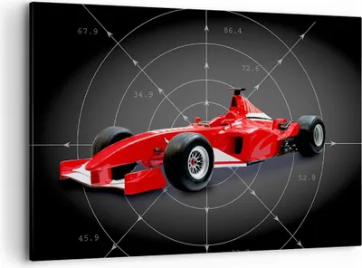 Produktbild von Bild auf Leinwand - Leinwandbild - Formel F1 Auto Geschwindigkeit - 120x80cm - Wand Bild - Wanddeko - Leinwanddruck - Bilder - Kunstdruck - Wanddekoration - Leinwand bilder - Wandkunst - AA120x80-2255
