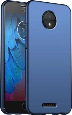 Produktbild von Handy Hard Case für Motorola Moto C Plus Hülle Slim Cover Matt Schutzhülle, Blau