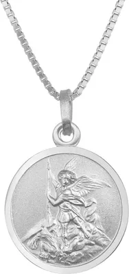 trendor 41462 Halskette mit Erzengel Michael Anhänger Ø 16 mm 925 Silber 1