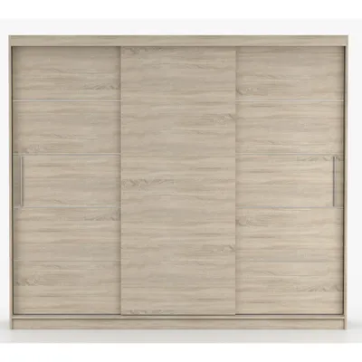 Produktbild von Schwebetürenschrank Alba 250 cm Sonoma/Sonoma, ohne Spiegel und LED.