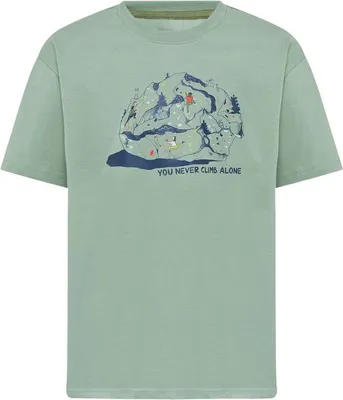 Produktbild von Mammut Base T-Shirt Climbing Kids - T-Shirt aus 100 % ökologischer Baumwolle, Farbe:willow, Größe:164