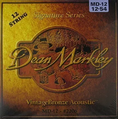 Image de Dean Markley 2206 VintageBronze 12 12-54 Cordes pour Guitare Acoustique