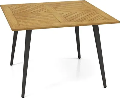 Produktbild von Quadratischer Terrassentisch aus Akazienholz mit Schirmloch