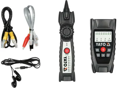 Obrázek produktu pro YATO Detektor a tester síťových kabelů v sadě (3 x AAA / 1x 6F22 - 9V)