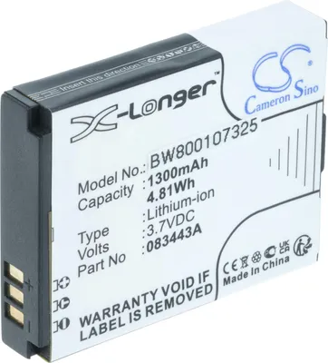 Produktbild von vhbw Akku kompatibel mit Action Pro X7 Videokamera Camcorder (1300 mAh, 3,7 V, Li-Ion)