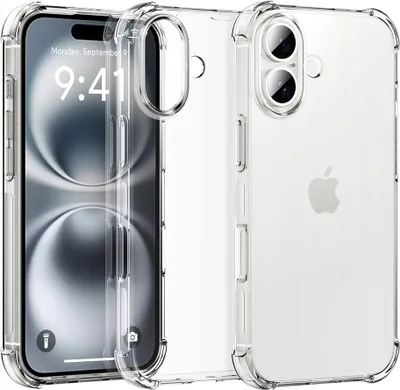 Produktbild von Techsuit Shockproof Back Cover Hülle für Apple iPhone 16 Plus - Transparent