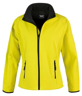 Produktbild von Result Core Damen Softshell-Jacke, bedruckbar LT160 (S) (Gelb/Schwarz)