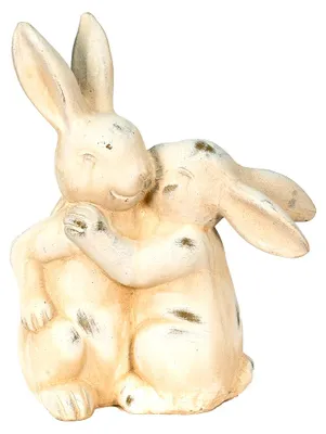 Immagine prodotto di Clayre & Eef Figurina Coniglio 20x10x25 cm in Vetroceramica beige