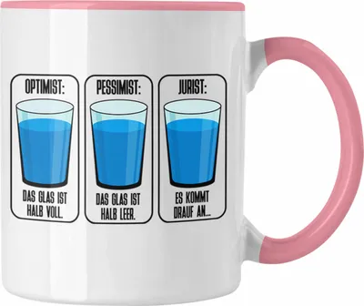 Produktbild von Trendation - Jura Tasse Geschenk Juristen Geschenkidee Lustiger Spruch Humor Anwalt (Rosa)