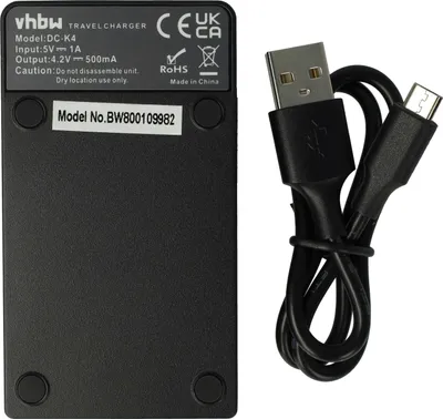 Produktbild von vhbw USB-C Ladegerät kompatibel mit Panasonic Lumix DMC-SZ10, DMC-SZ3, DMC-SZ3K, DMC-SZ3P, DMC-FS50V Kamera - Ladeschale + USB-C Kabel Ladeanzeige