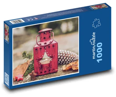 Produktbild von Puzzle 1000 Weihnachtslaterne und Kerze - martinpuzzle